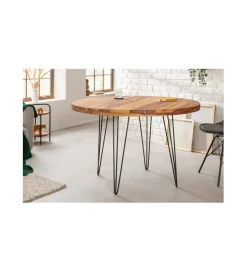 Invicta Interior Stół FENICE Makassar 120 cm drewno Sheesham