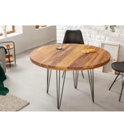 Invicta Interior Stół FENICE Makassar 120 cm drewno Sheesham