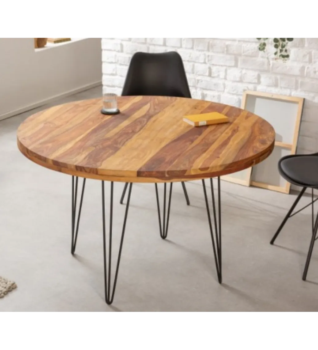Invicta Interior Stół FENICE Makassar 120 cm drewno Sheesham