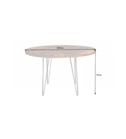 Invicta Interior Stół FENICE Makassar 120 cm drewno Sheesham