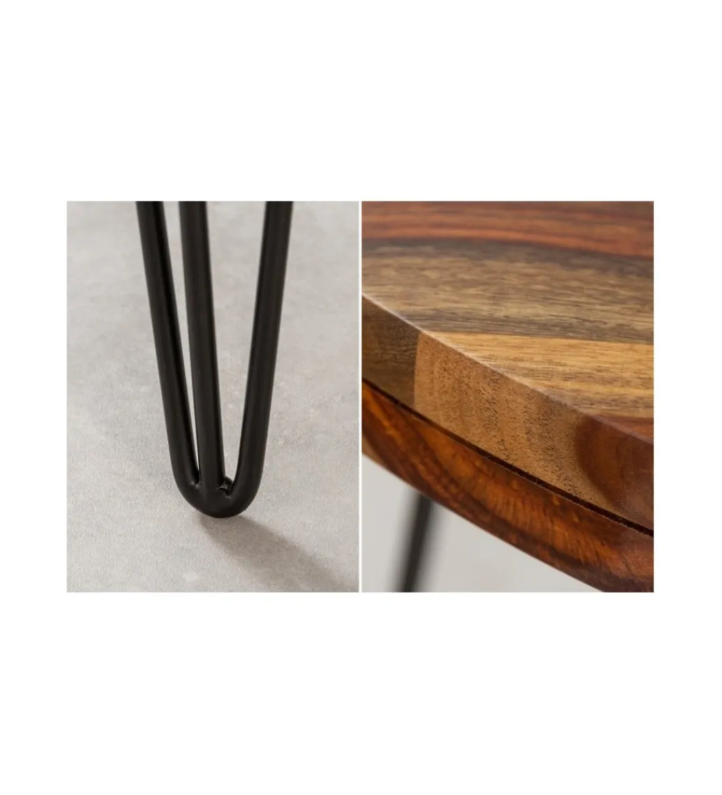 Invicta Interior Stół FENICE Makassar 120 cm drewno Sheesham