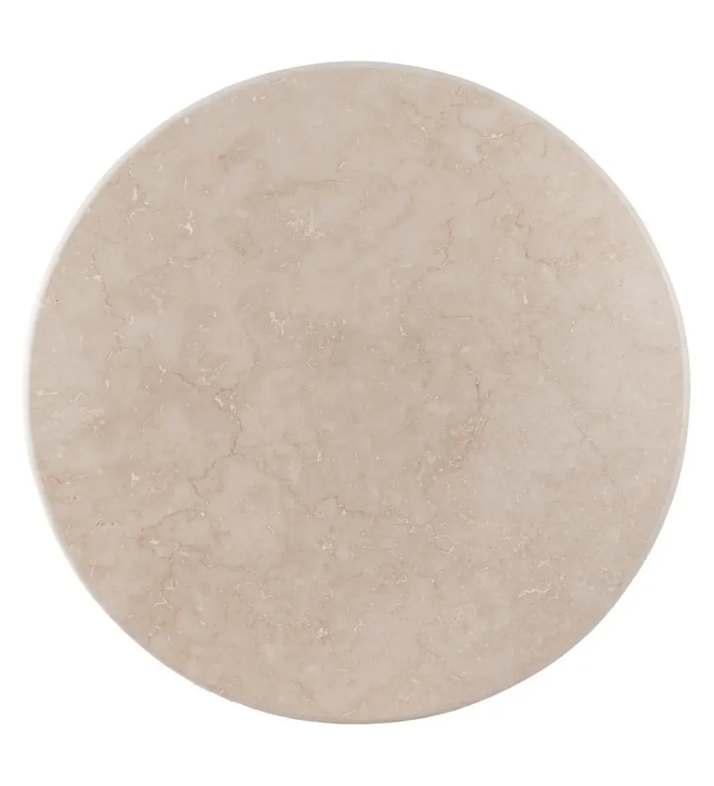 Zona-Design Stół GEHART 120 cm brązowy marmur drewno mango