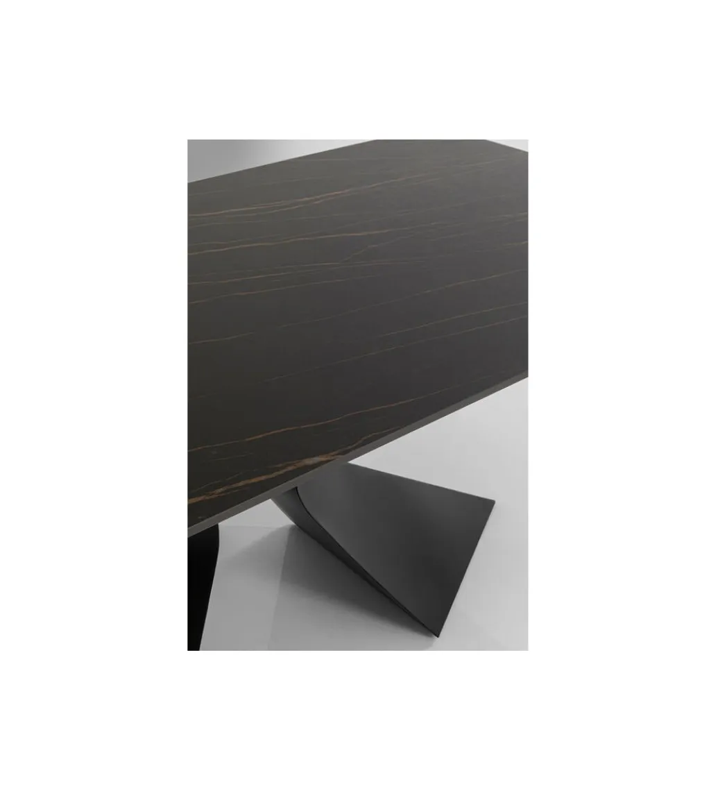 KDesign Stół GLORIA 180 x 90 cm ceramiczny blat czarny