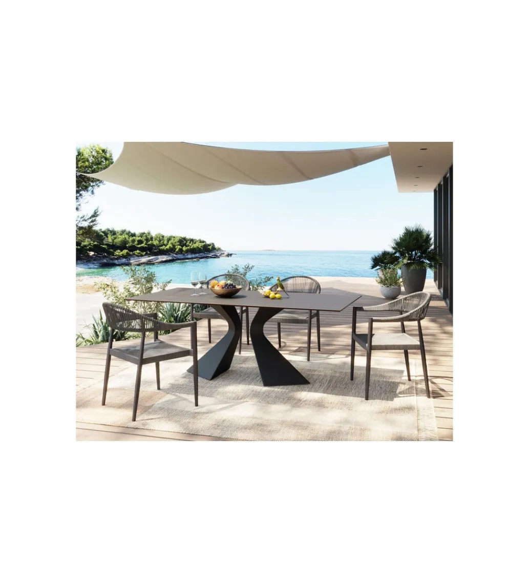 KDesign Stół GLORIA 180 x 90 cm ceramiczny blat czarny