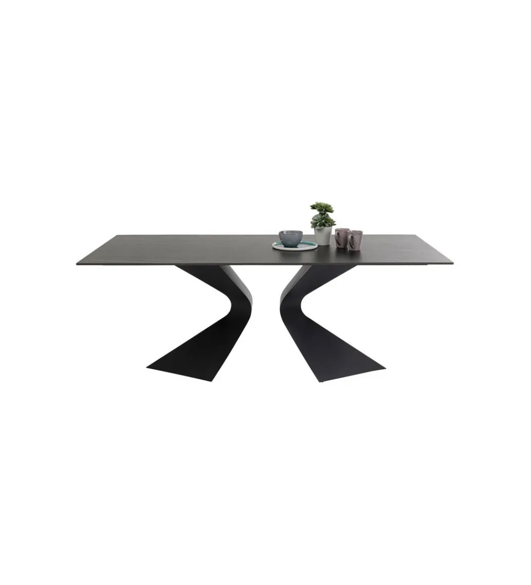 KDesign Stół GLORIA 180 x 90 cm ceramiczny blat czarny