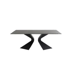 KDesign Stół GLOYRIA 200 cm ceramika w optyce czarnego marmuru