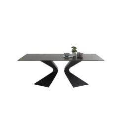 KDesign Stół GLOYRIA 200 cm ceramika w optyce czarnego marmuru