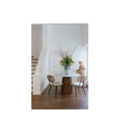 KARE Stół GRACE 115 cm drewno mango marmur