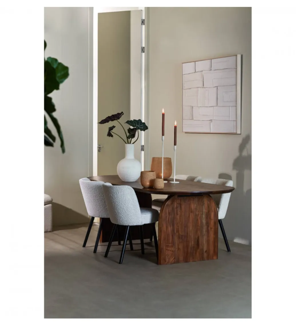 L&L Stół INDORE 220 cm drewno akcja naturalny