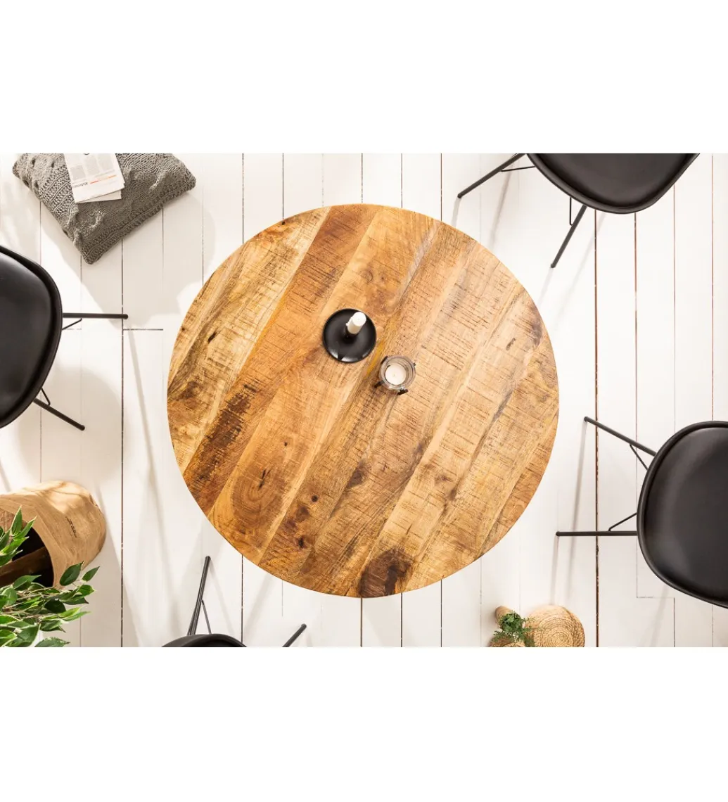 Invicta Interior Stół Iron Craft 80 cm drewno Mango