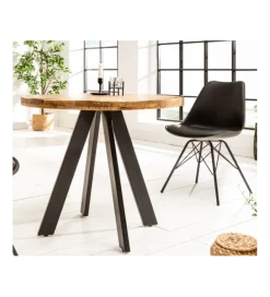 Invicta Interior Stół Iron Craft 80 cm drewno Mango