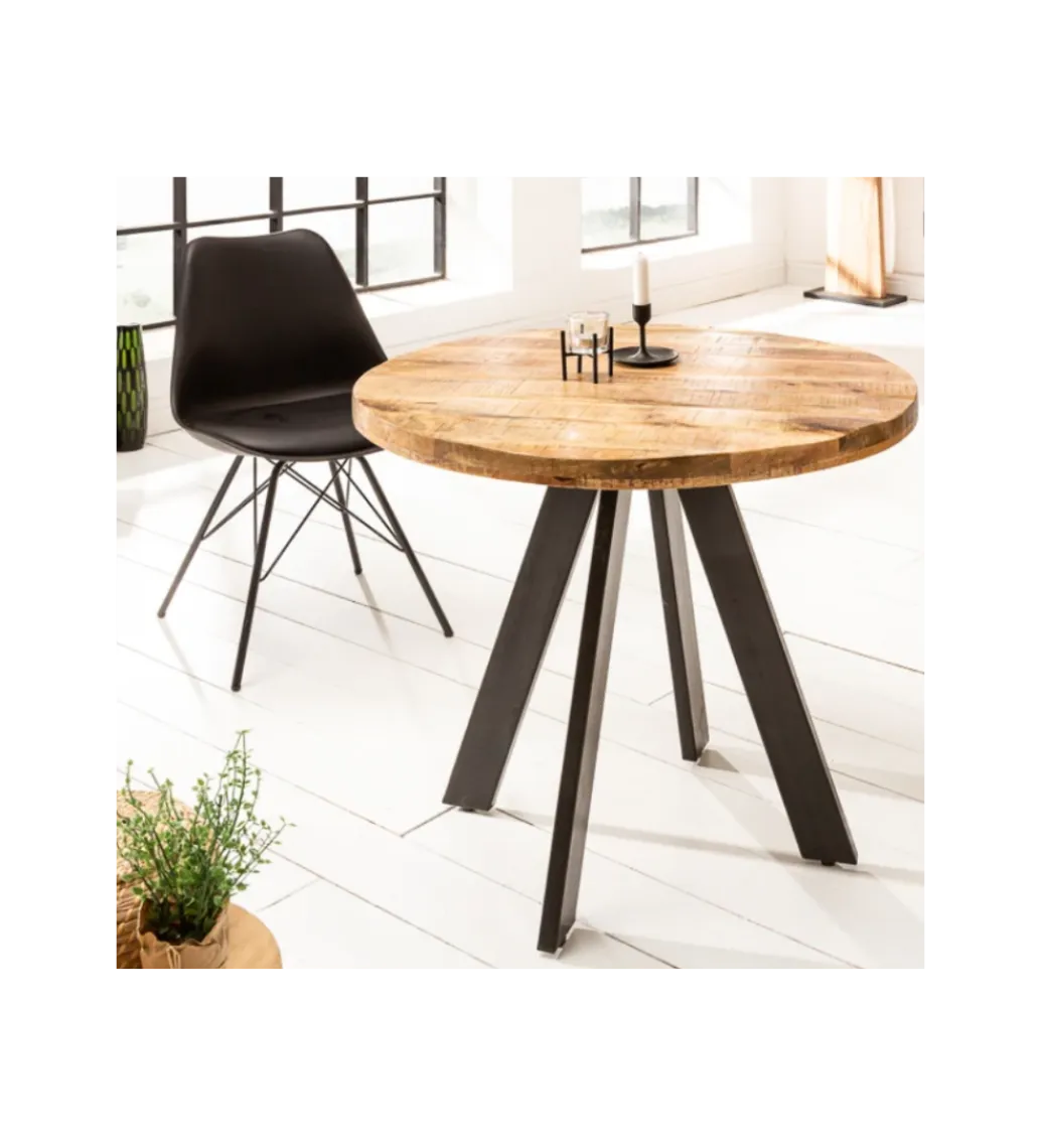 Invicta Interior Stół Iron Craft 80 cm drewno Mango