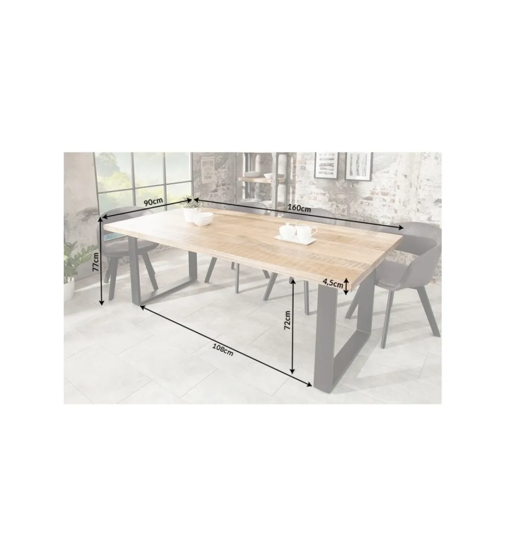 Invicta Interior Stół Iron Craft 160 cm drewno Mango