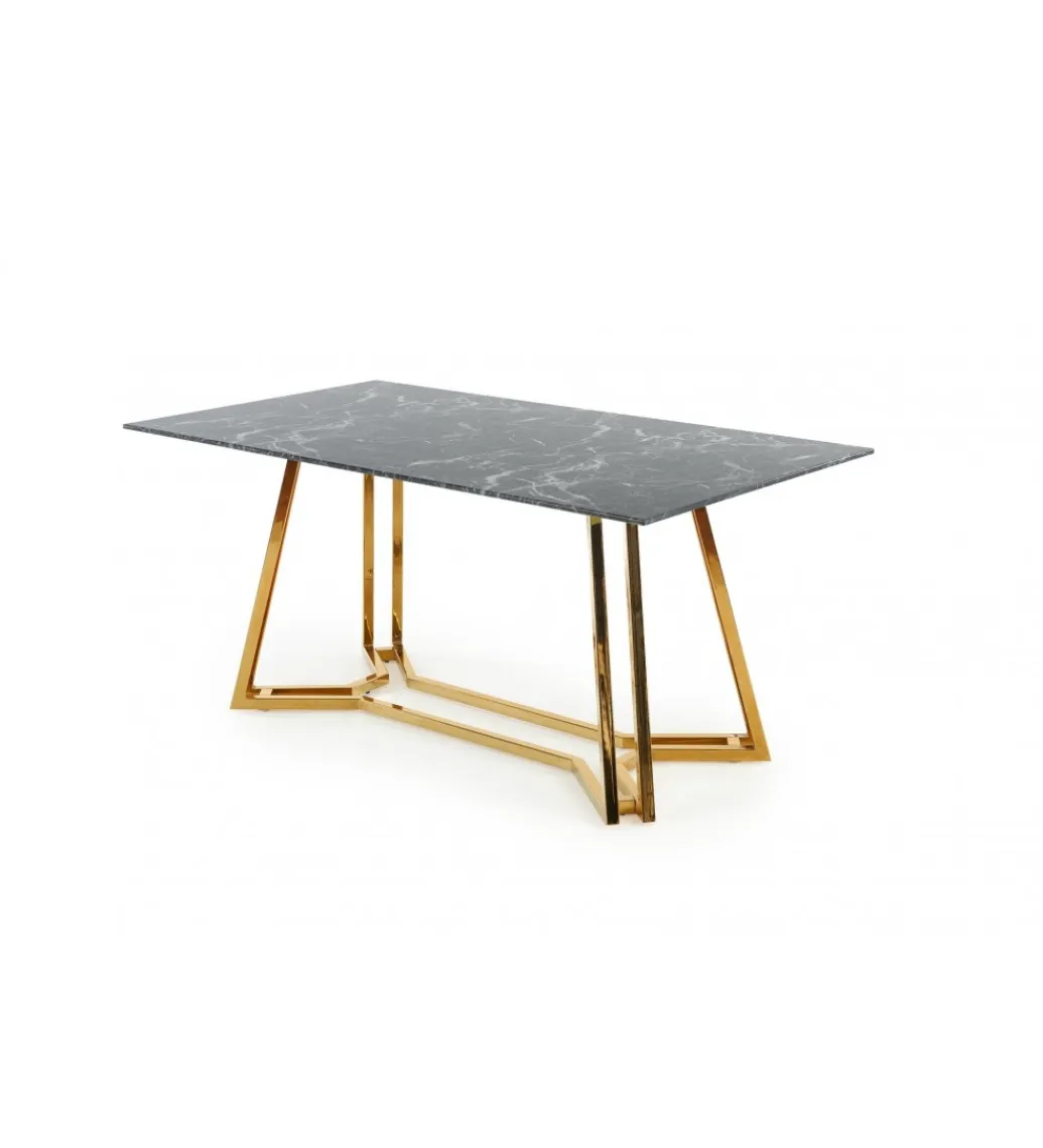 Halmar Stół KONAMI 160 cm w optyce czarnego marmuru