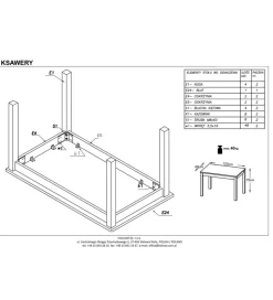 Halmar Stół KSAWERY 120 cm biały