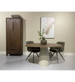 LF-Design Stół MARONI 140 cm drewno mango brąz