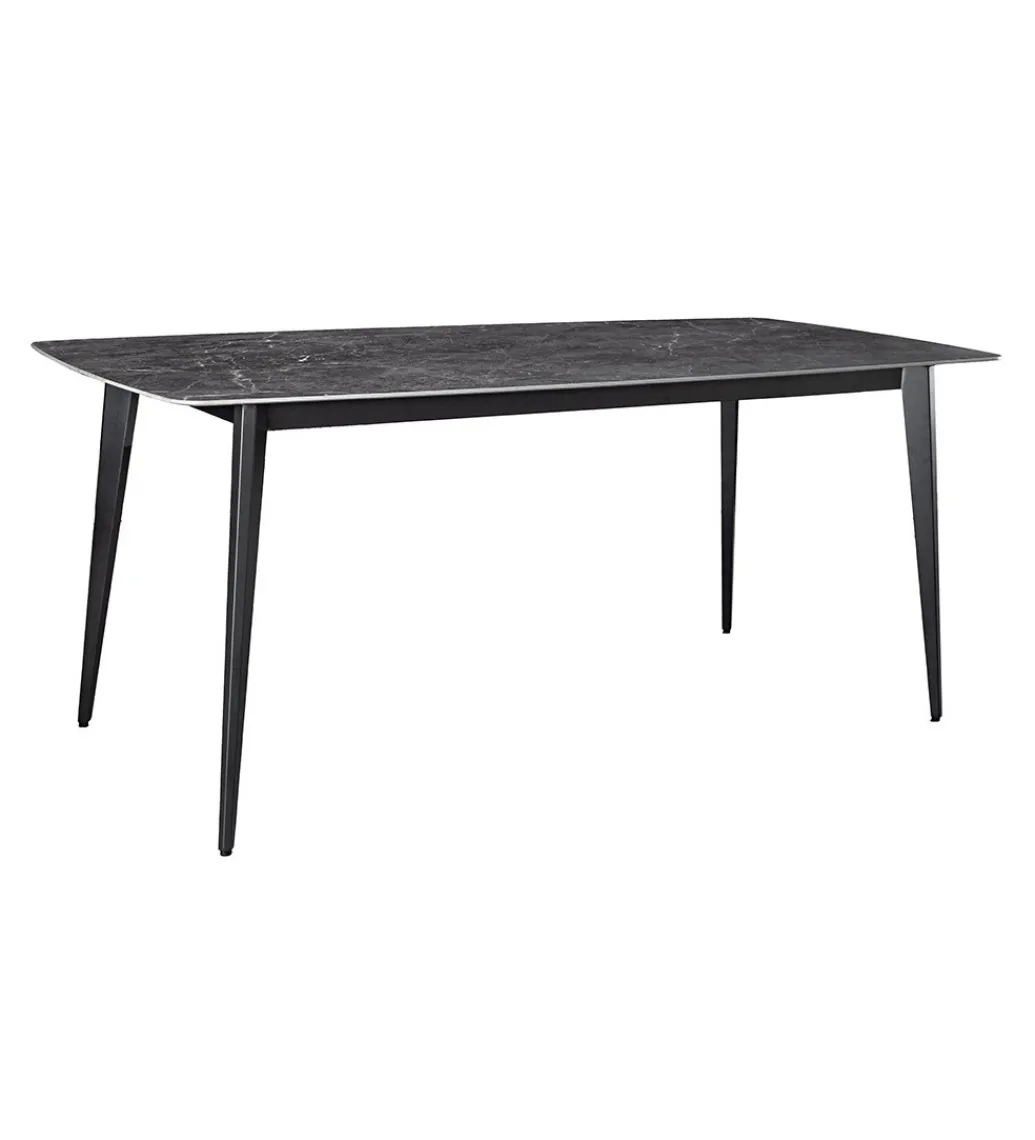 Invicta Interior Stół MILANO 180 cm ceramiczny blat antracyt