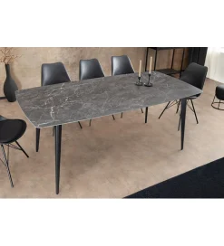 Invicta Interior Stół MILANO 180 cm ceramiczny blat antracyt