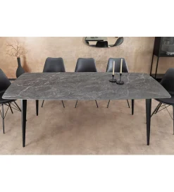 Invicta Interior Stół MILANO 180 cm ceramiczny blat antracyt