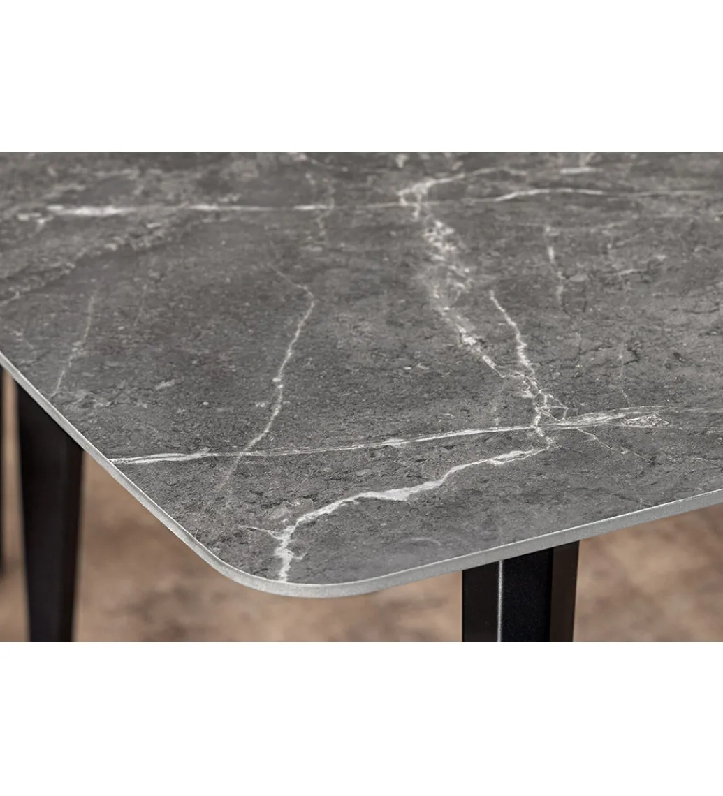 Invicta Interior Stół MILANO 180 cm ceramiczny blat antracyt
