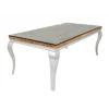 Invicta Interior Stół MODERN BAROCK BARRACUDA 200 cm chromowany szklany blat BEZ blatu tekowego