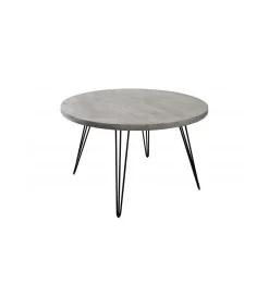 Invicta Interior Stół MORENA 80 cm drewno mango szary