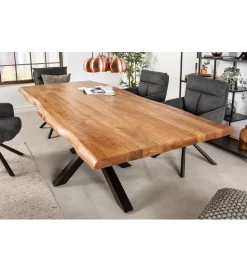 Invicta Interior Stół Nature SPIDER galaxy 220 cm drewno akacja na nogach pająk krzyżak