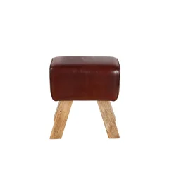 Invicta Interior Stołek Bock II skóra naturalna