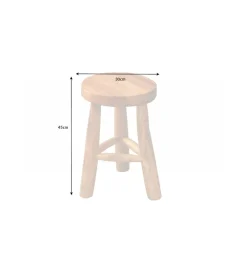 Invicta Interior Stołek GUERRO 30 cm drewno teak