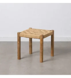 Zona-Design Stołek NEBERNLI 40 cm drewno mango naturalny