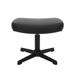 Invicta Interior - przedsprzedaż Stołek obrotowy VOGUE 45 cm skórzany czarny