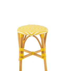 J-Line Stołek TAGOS rattan żółty