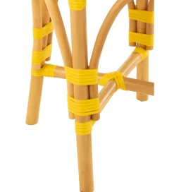 J-Line Stołek TAGOS rattan żółty
