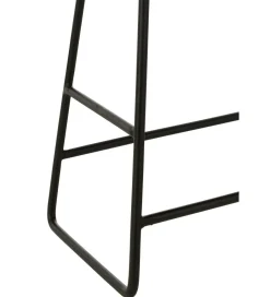 J-Line Stołek ZAMBIA drewno teak czarny