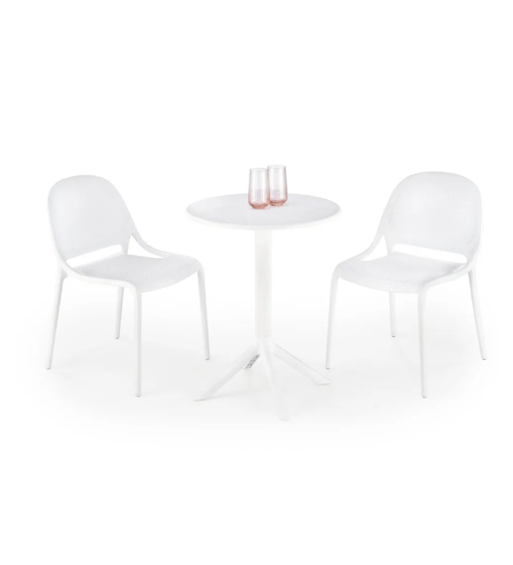 Halmar Stół ogrodowy CALVO 72 cm biały