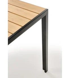 Halmar Stół ogrodowy FIERRO 80 cm brązowy czarny