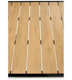 Halmar Stół ogrodowy FIERRO 80 cm brązowy czarny