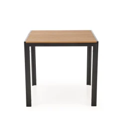 Halmar Stół ogrodowy FIERRO 80 cm brązowy czarny