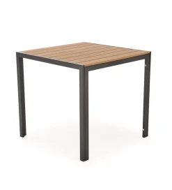 Halmar Stół ogrodowy FIERRO 80 cm brązowy czarny