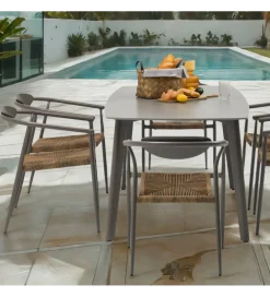 Zona-Design Stół ogrodowy MARIN 180 cm szary beżowy porcelanowy blat