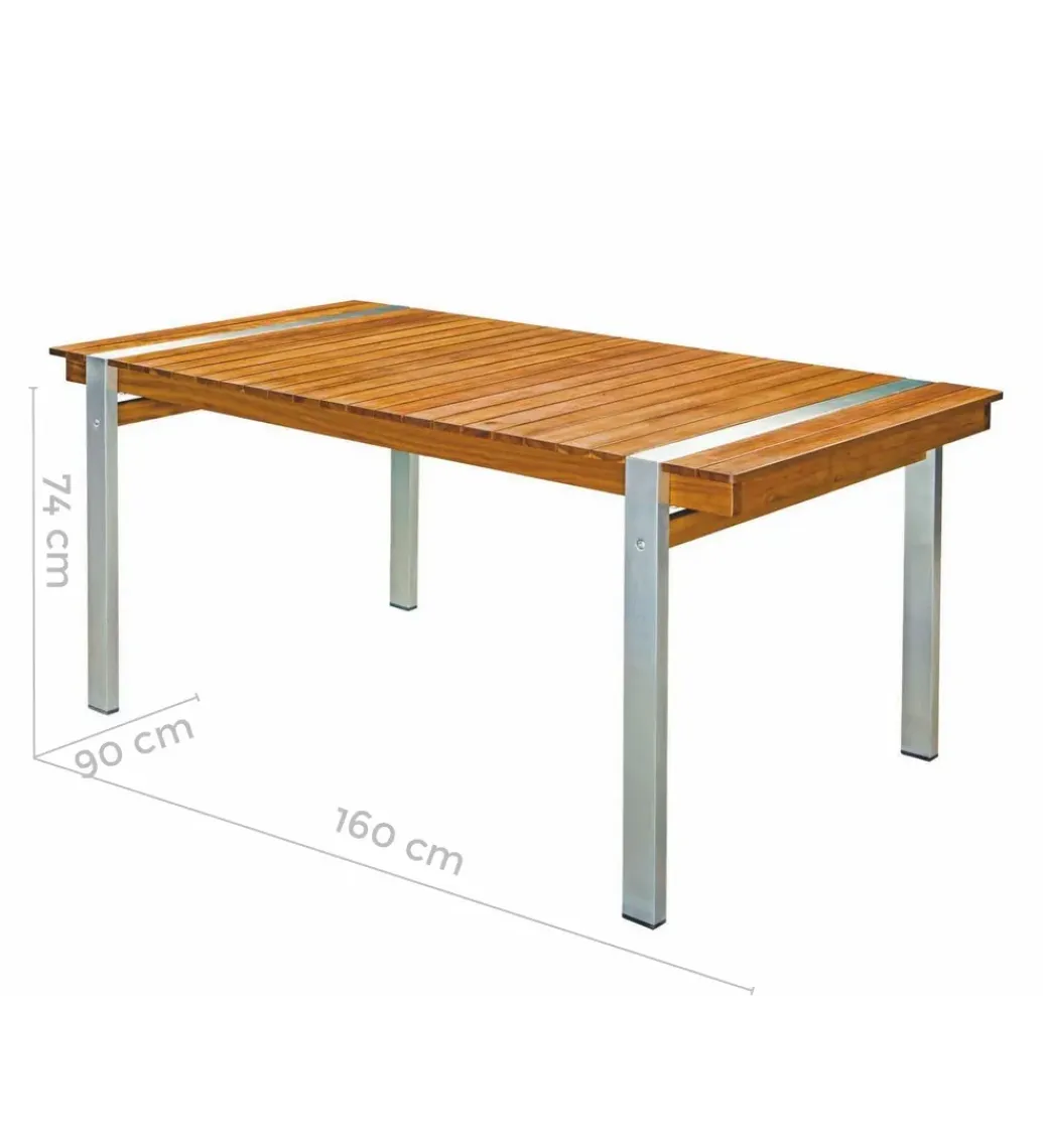 Zona-Design Stół ogrodowy NORAH 160 cm drewno akacja