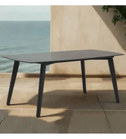 Zona-Design Stół ogrodowy PORCELAN 180 cm blat porcelanowy antracytowy