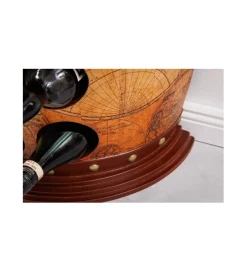 Invicta Interior Stojak na wino GLOBE 75 cm drewno sosna