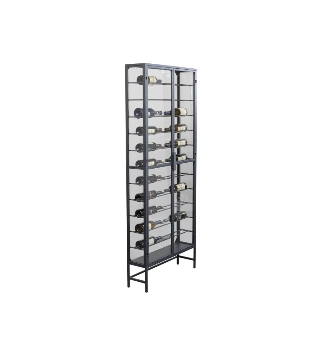 KDesign Stojak na wino PORTO 75 x 180 cm czarna