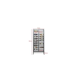 KDesign Stojak na wino PORTO 75 x 180 cm czarna