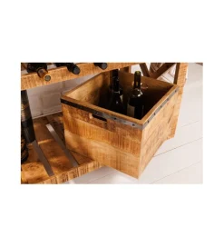 Invicta Interior Stojak na wino REMMES 92 cm drewno mango