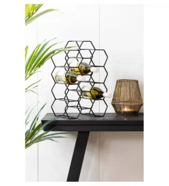 L&L Stojak na wino SALBRIS 46 cm czarny matt