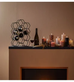L&L Stojak na wino SALBRIS 46 cm czarny matt