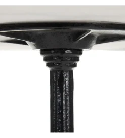 Zona-Design Stół okrągły AUESON 60 cm czarny blat w optyce marmuru