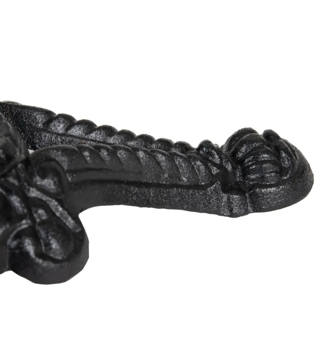 Zona-Design Stół okrągły AUESON 60 cm czarny blat w optyce marmuru